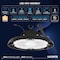 Luxrite UFO High Bay LED Shop Light 100/120/150W Up to 22500LM 3CCT 5FT Hardwire Cable Surge Protected IP65 LR41520-1PK - alternate 5